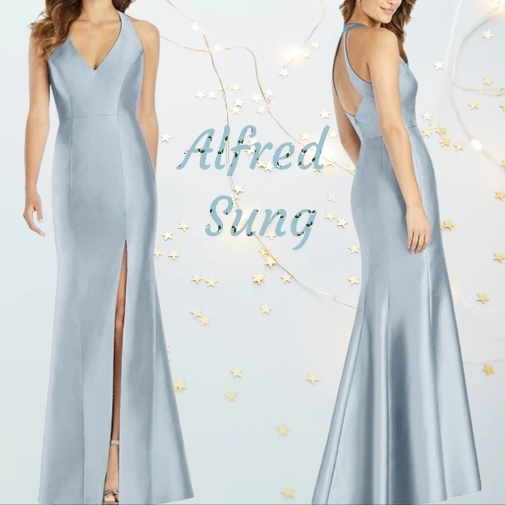 ALFRED SUNG Light Blue Maxi Dress